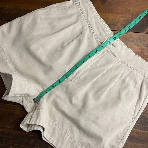 Joie Khaki Pleated Linen Cotton Blend Shorts Women's Size Small Summer Preppy - Picture 8 of 10